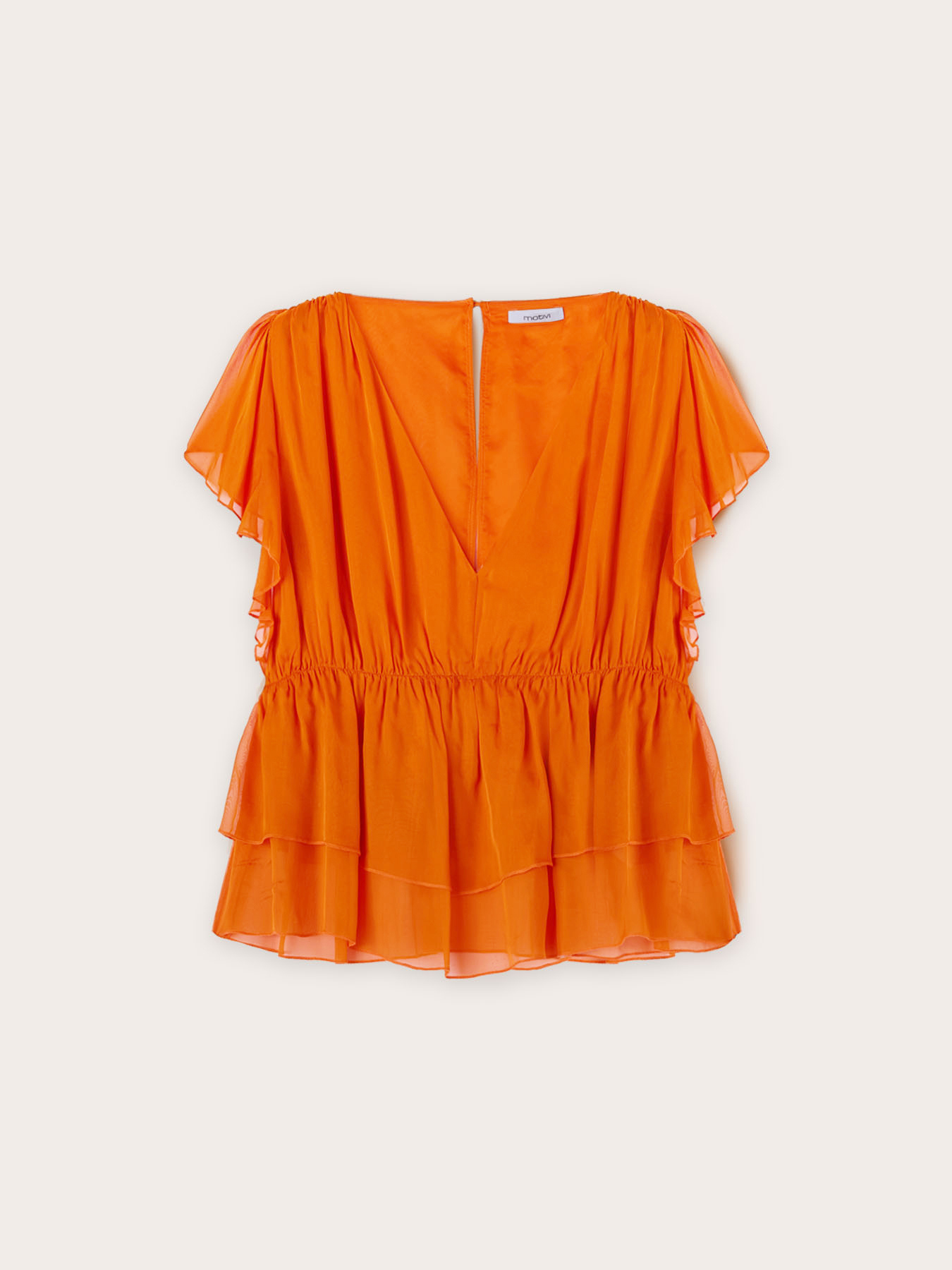 Bluză cu &icirc;ncrețituri și volane image number 4