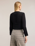 Cr&ecirc;pe de chine shirt with covered buttons image number 1