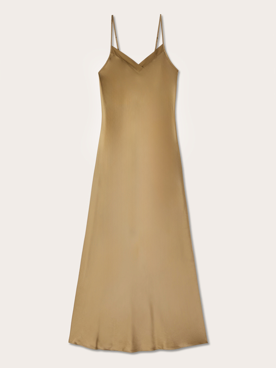 Robe longue lingerie en satin