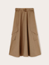 Fustă cargo din poplin de bumbac image number 4
