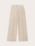Wide leg linen blend trousers image number 4