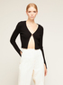Cardigan corto con gancetto image number 0