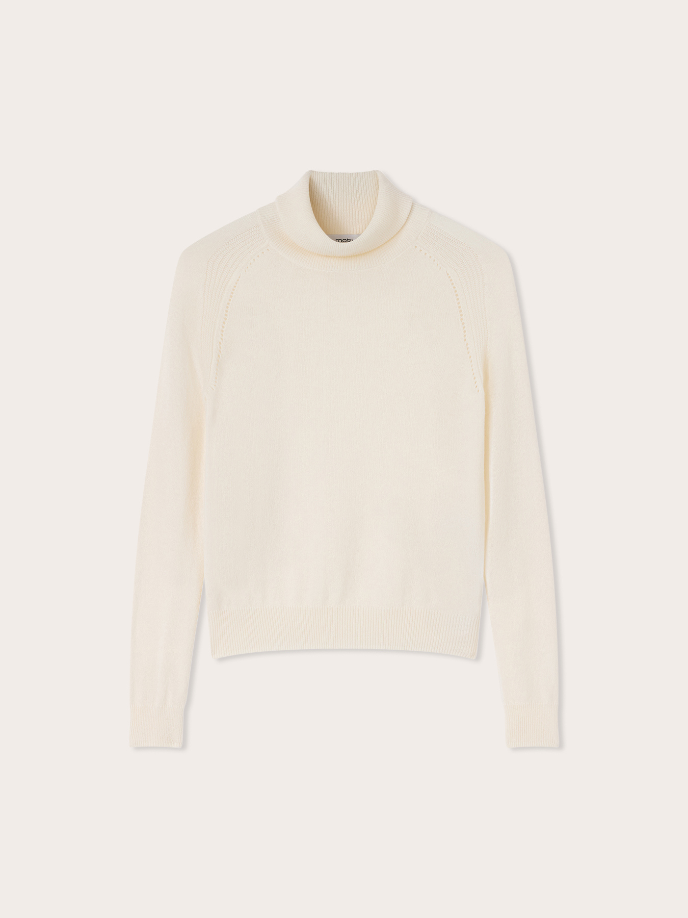Cashmere turtleneck with ajour&eacute; detail image number 4