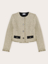 Boucl&eacute; jacket with contrasting buttons image number 4