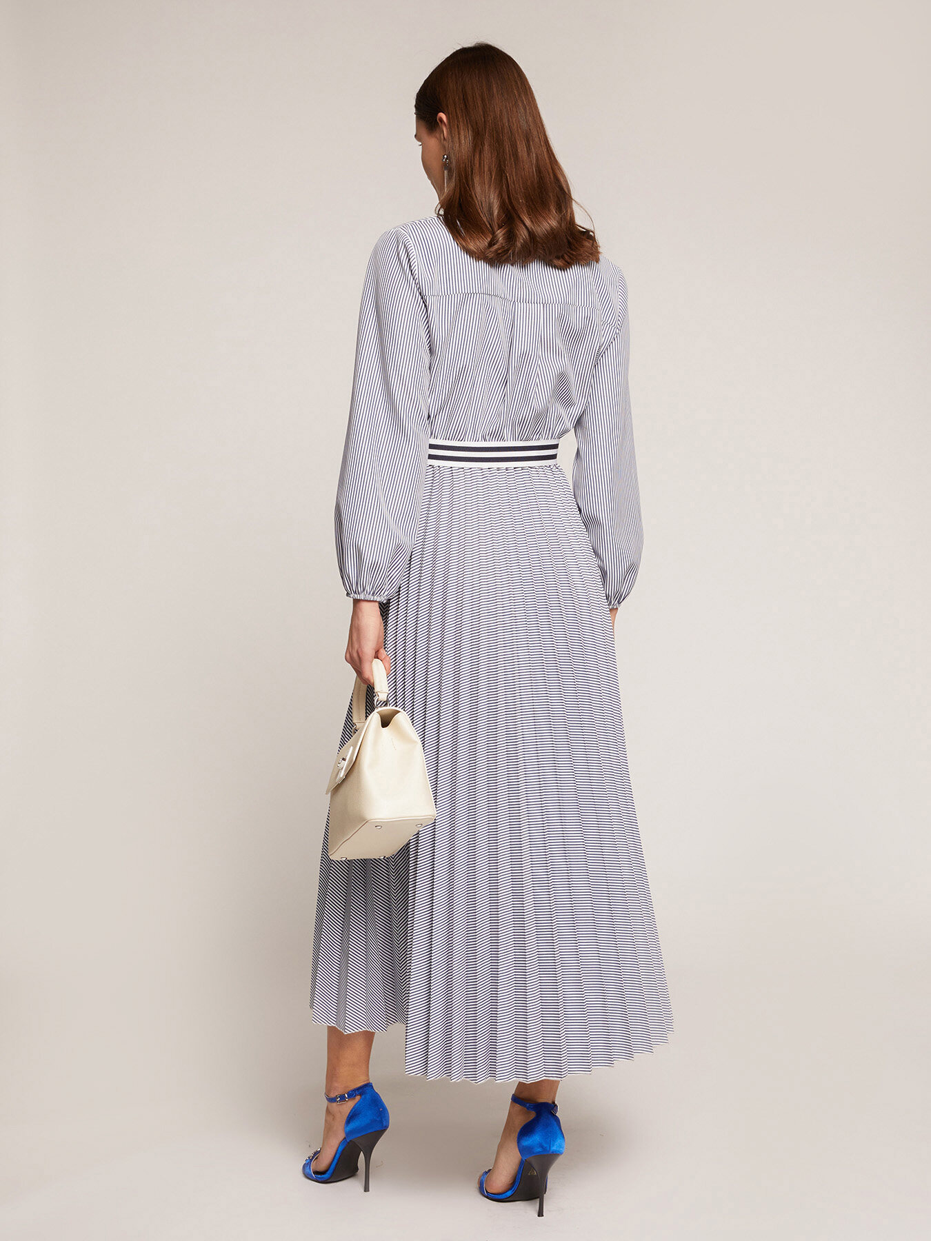 Plisseekleid mit Streifen image number 1