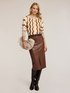 Jacquard sweater with geometric pattern image number 2