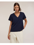 Blusa con escote en V y mangas de vuelo image number 0