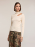Turtleneck with shoulder cut-out image number 0