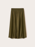 A-line midi skirt in satin image number 3