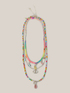 Mehrreihige Halskette mit Charms image number 0