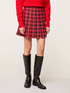 Short pleated plaid skirt image number 0