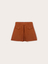 Short taille haute avec pli accord&eacute;on image number 4