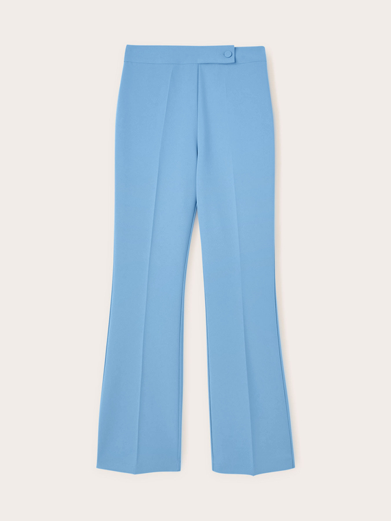 Crepe fabric suit trousers
