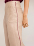 Pantaloni palazzo con profilo in contrasto image number 3