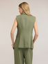 Tailored linen blend vest image number 1