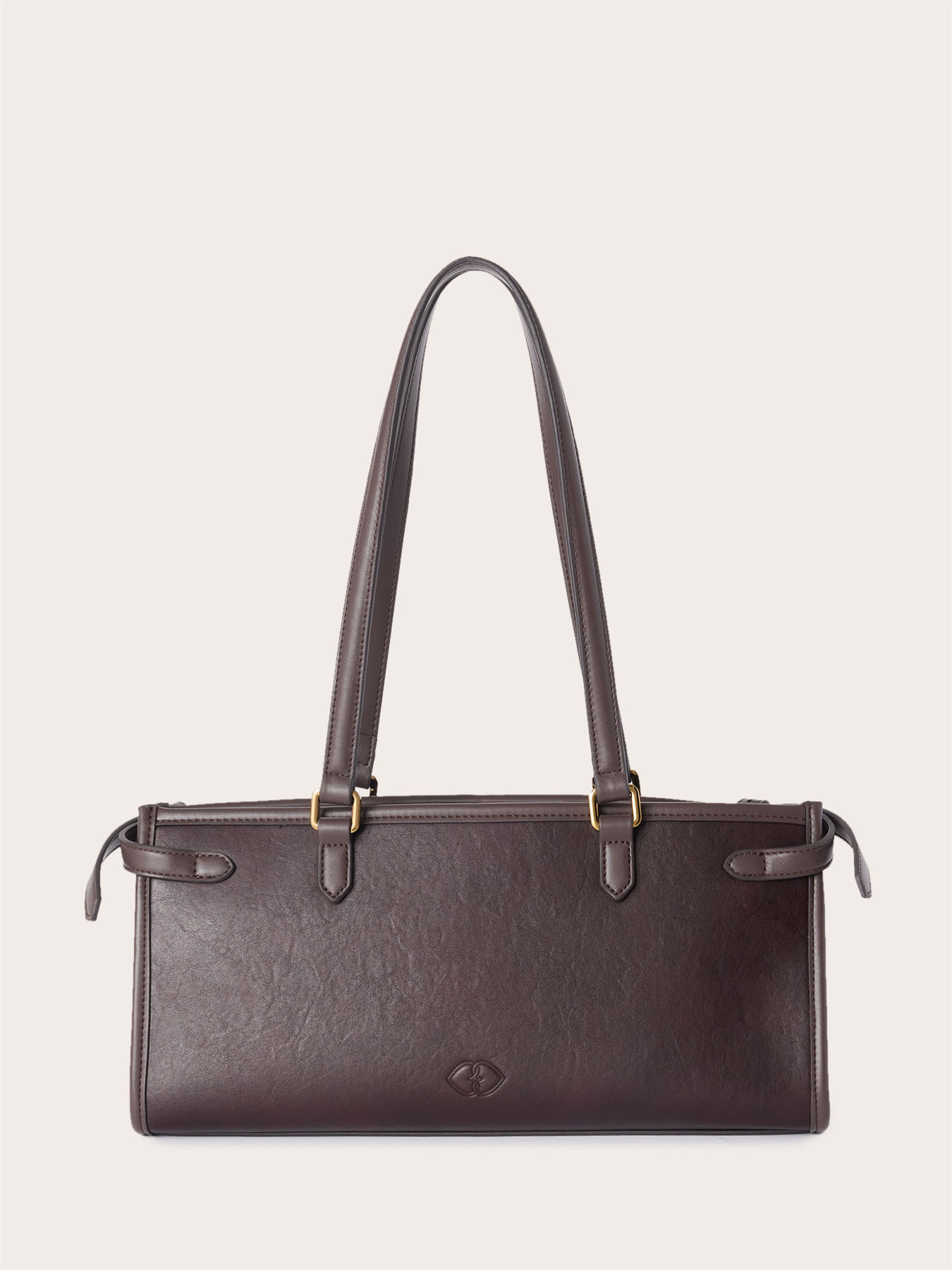 Shopper bag with metal buckles image number 1