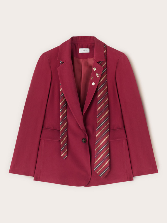 Veste avec applications et cravate