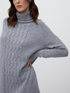 Cable pattern knit dress image number 2