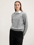 Full sequin wool blend sweater image number 0