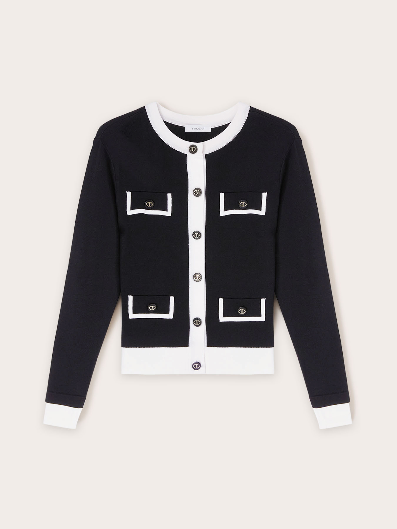 Short viscose blend knit cardigan image number 4