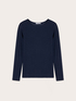 Ribbed T-shirt in modal blend image number 4