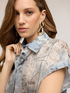 Cropped cotton muslin shirt image number 3