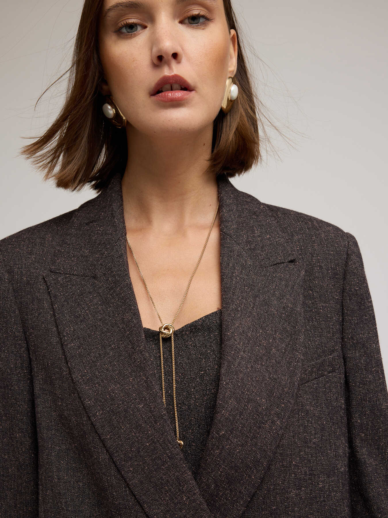 Double-breasted structured blazer in polyviscose image number 3