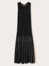 Long pleated knit dress image number 4