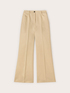 Flare trousers in linen blend image number 3