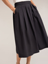 Midi skirt in poplin with pleats image number 3