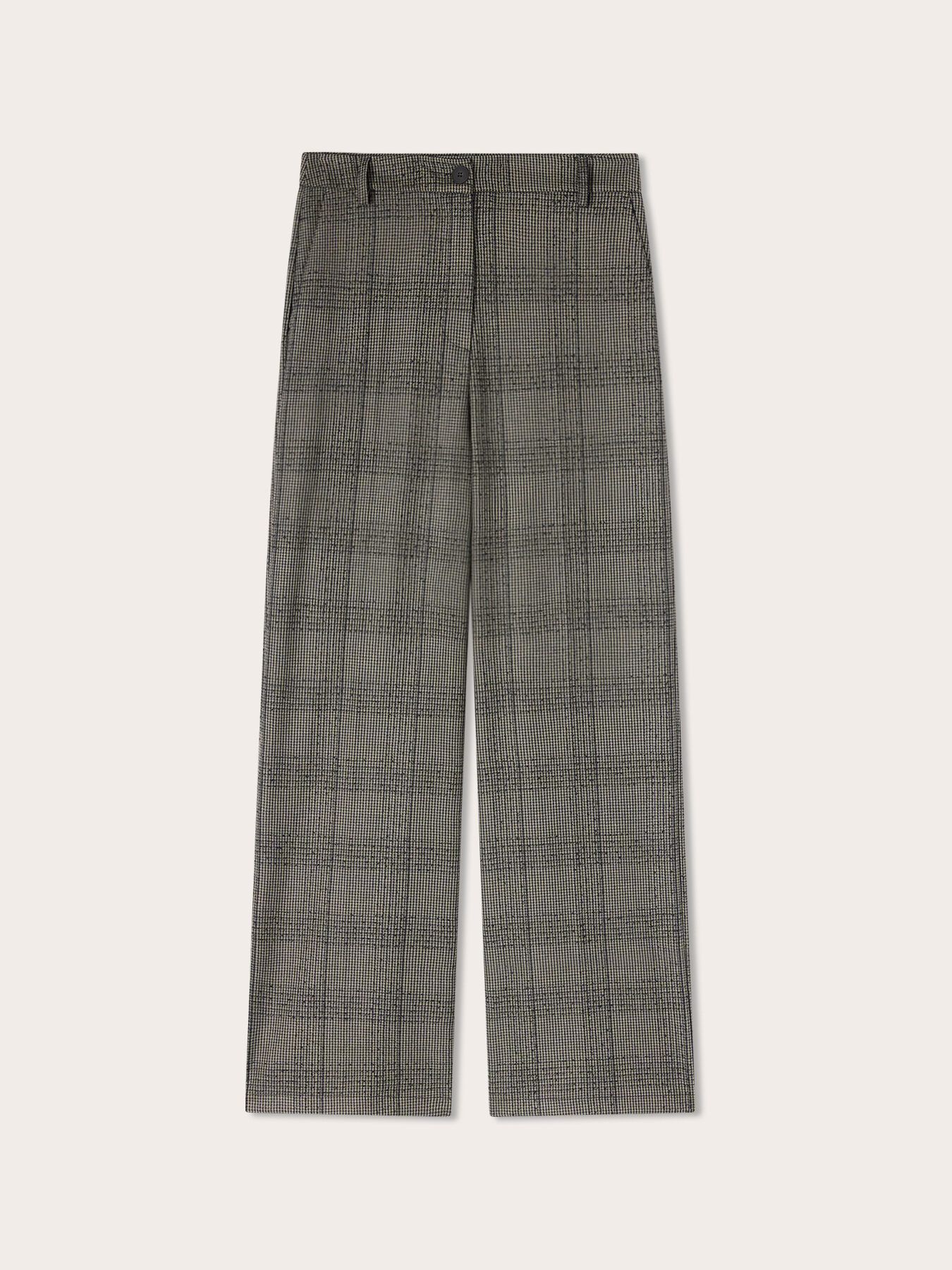 Checked wide-leg trousers image number 4