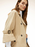 Double-breasted trench coat with loose sleeves image number 6