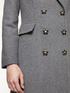 Abrigo largo de doble botonadura de paño con lúrex image number 2