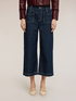 Cropped wide leg jeans with contrast stitching image number 2