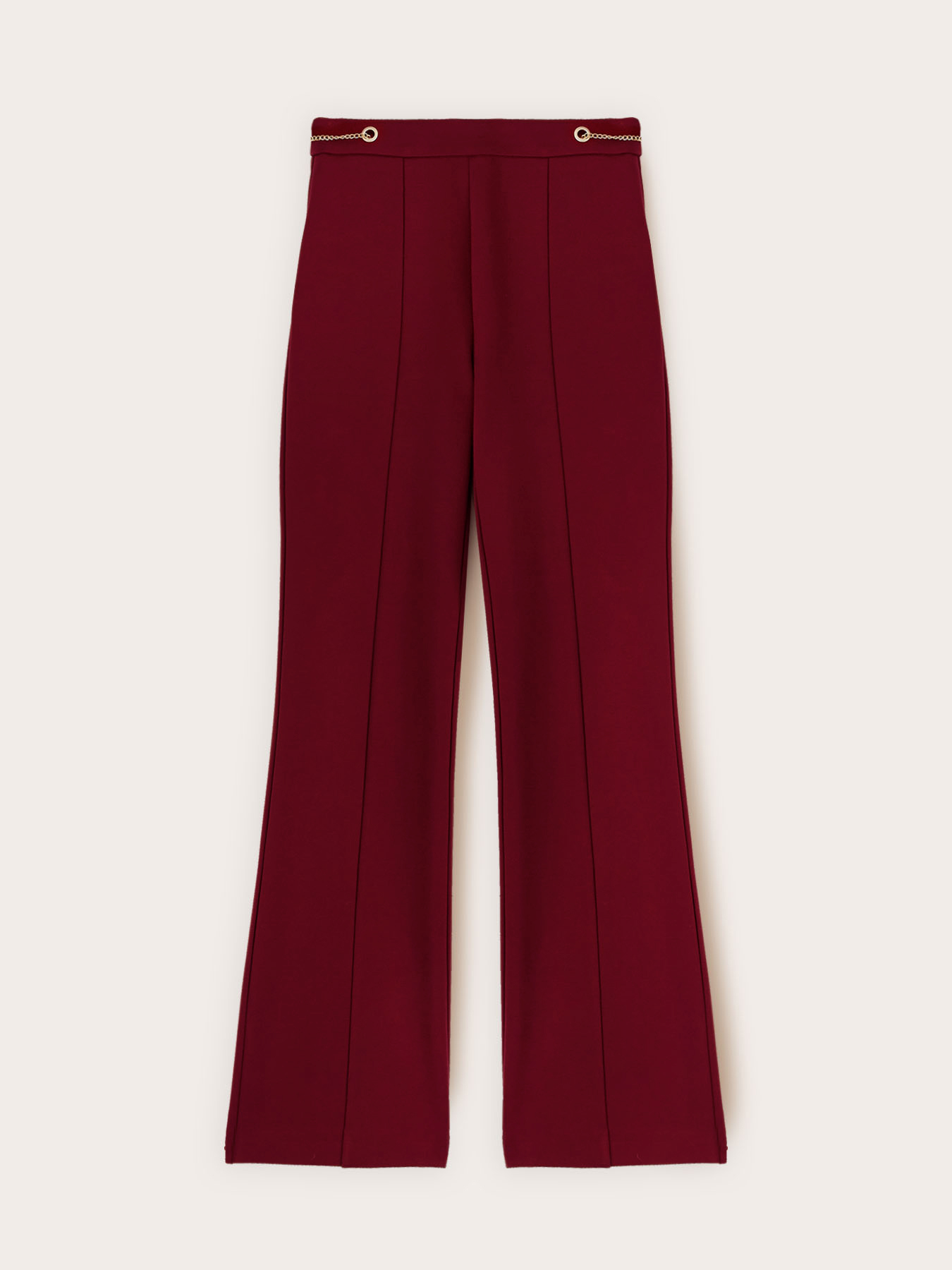 Pantalones acampanados con dise&ntilde;o de ojales image number 4