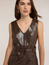 Crinkle effect sheath dress with belt and zip pockets image number 3