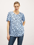 Polka-dot patterned satin blouse image number 0
