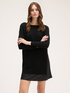 Robe en maille avec sous-robe en satin image number 0