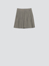 Short pleated houndstooth print skirt image number 3