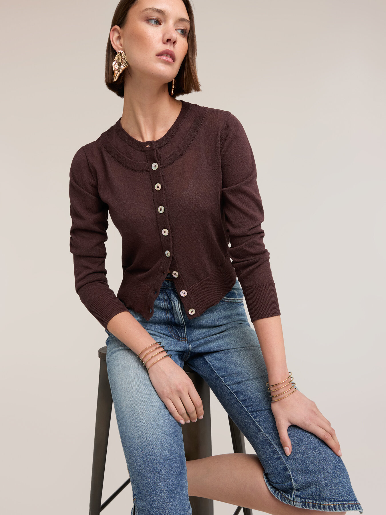 Cardigan aus Leinenmischung image number 1