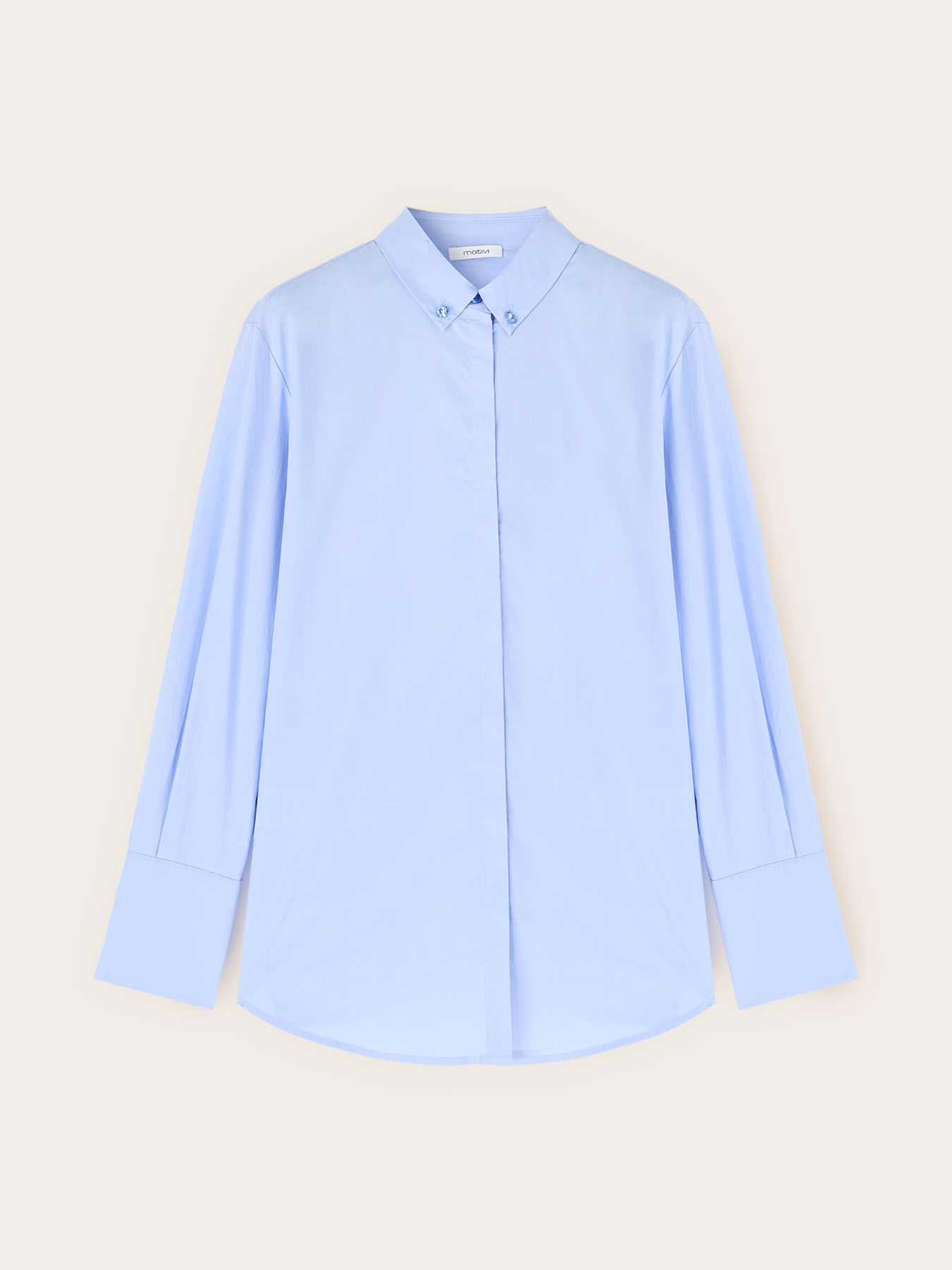 Cămașă din poplin cu guler button-down image number 4