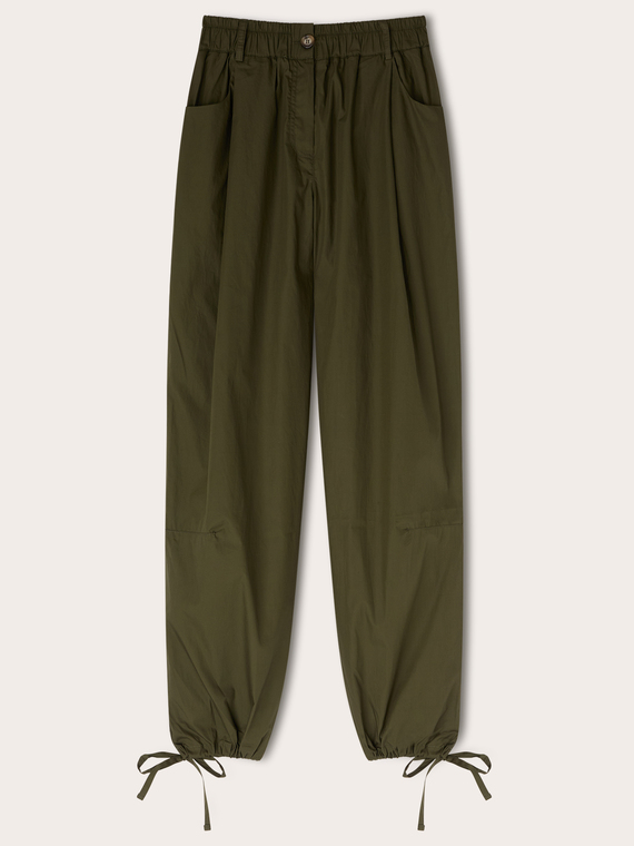 Pantalon cargo en popeline de coton