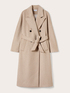 Belted coat in wool-blend drap image number 4