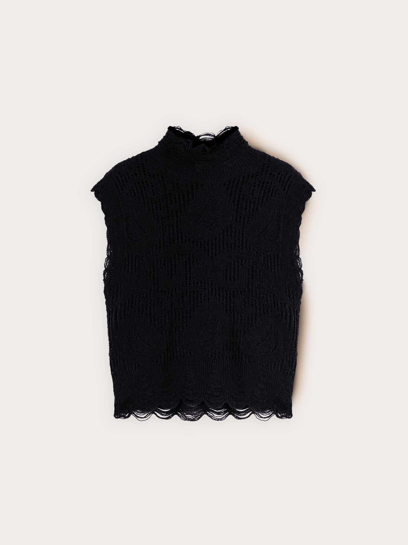 Gestrickter Pullover mit hohem Kragen image number 4