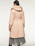 Teddy-effect wrap coat with down image number 1