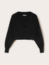 Short cardigan in wool blend knit image number 4