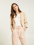 Blazer cropped con rouche image number 0