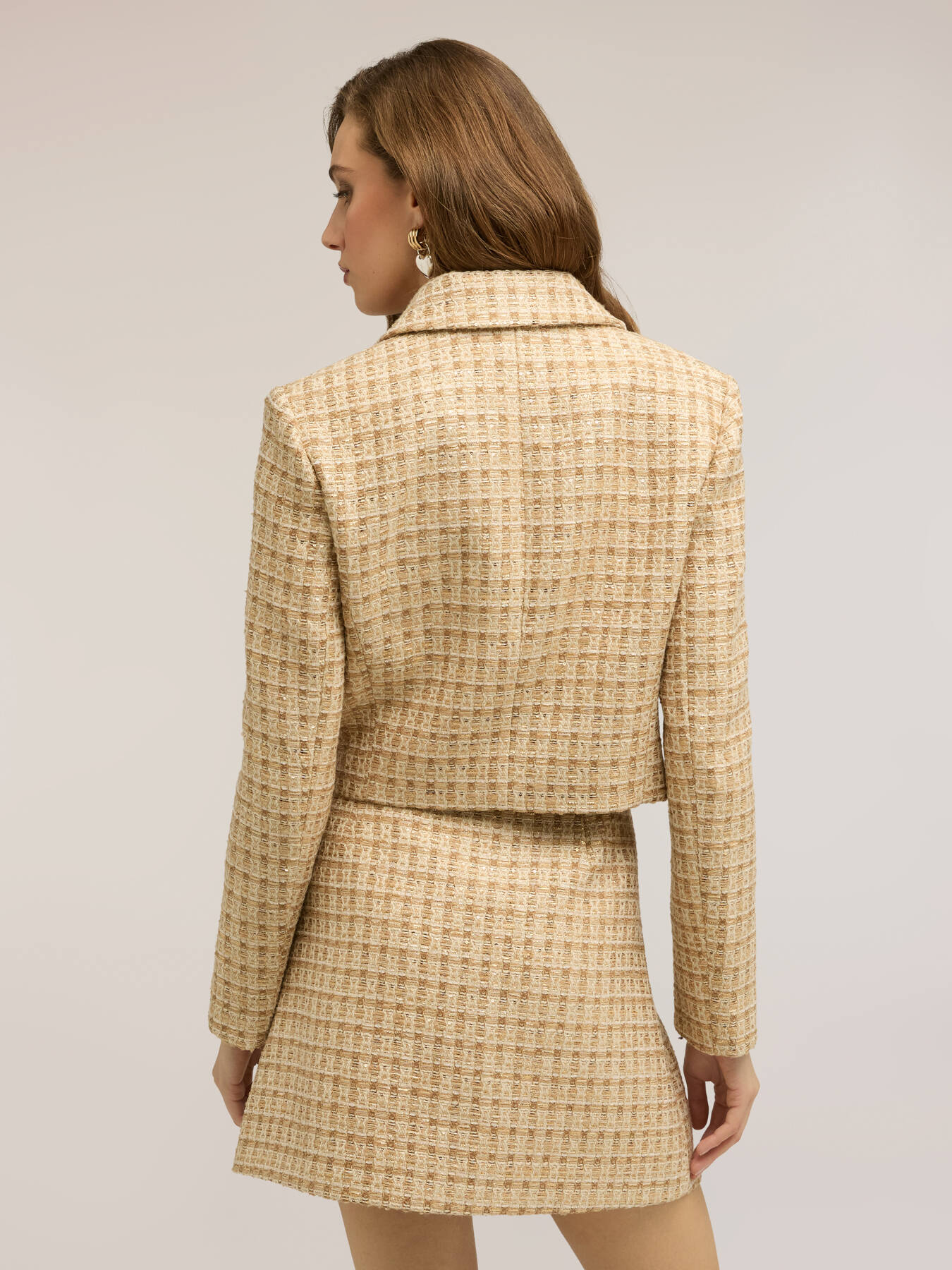 Kurze Doppelreiher-Jacke aus Boucl&eacute; image number 1