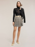 Pleated lurex knit skirt image number 0