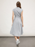 Linen blend pinstripe chemisier dress image number 1